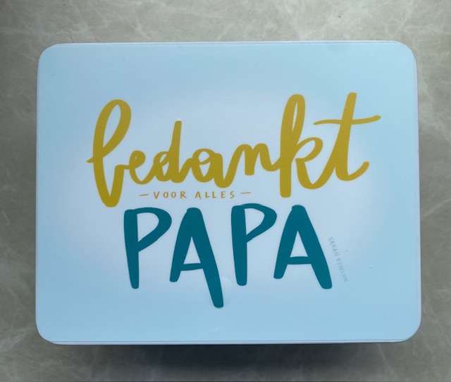 Koekjesdoos 'BEDANKT PAPA'