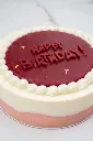 Verjaardagstaart witte chocolade framboos (8 pers)